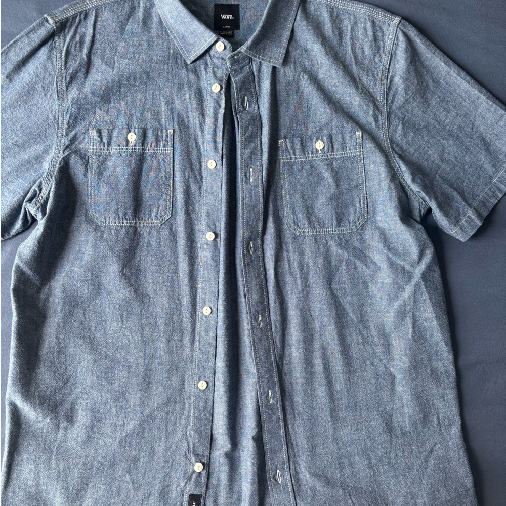 Vans Blue Casual Button Down Shirt